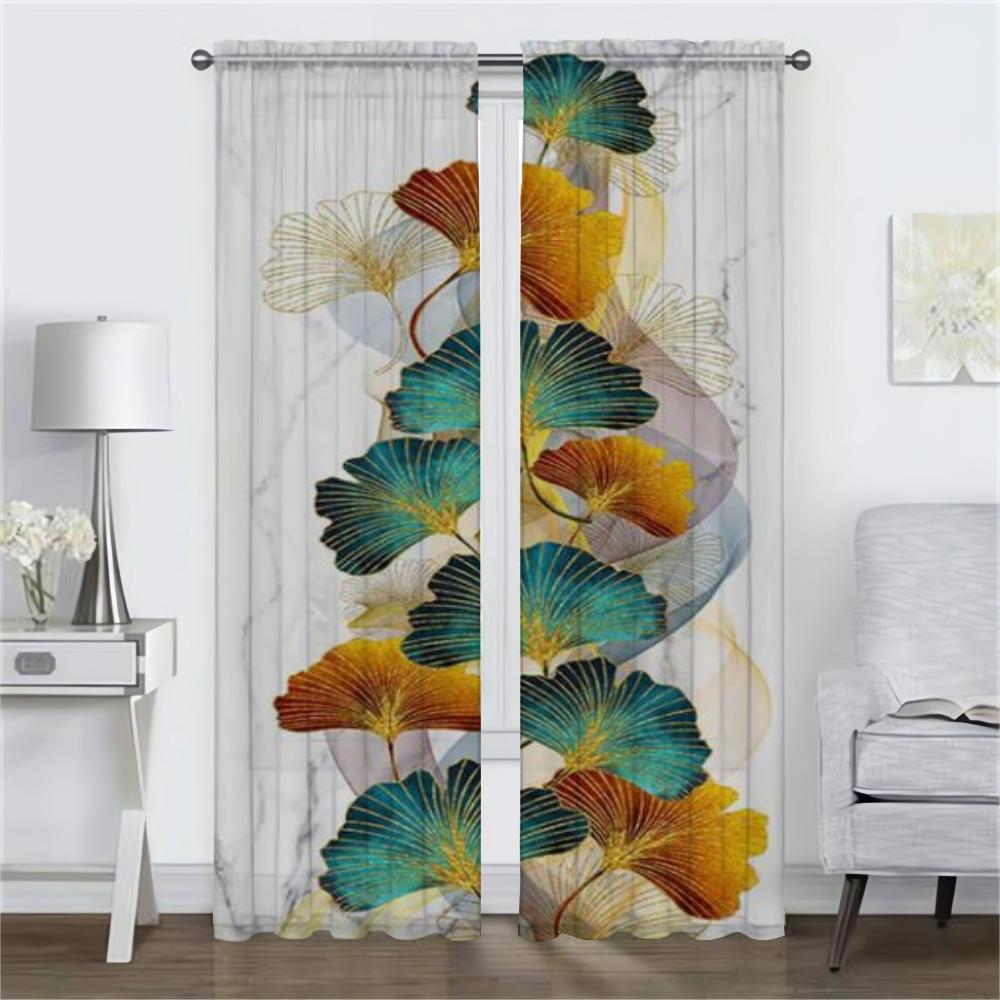 Simple Style Window Curtain for Room 2 Panel Kitchen Curtains Tulle for Bedroom Blinds Partition Home Interior Curtains Shades