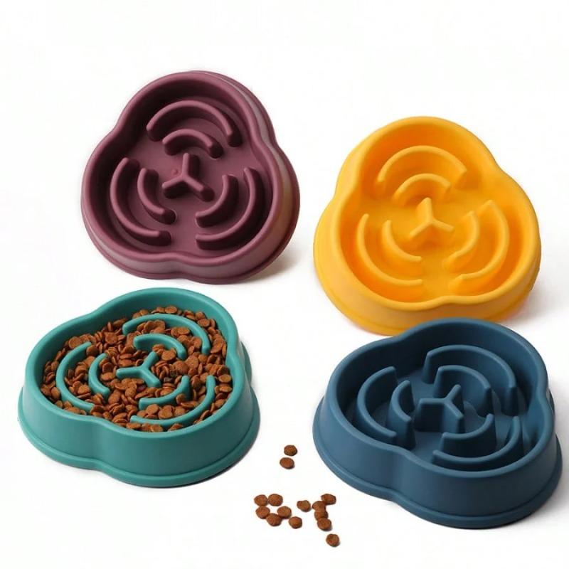 2Pcs Dog Slow Food Bowl Plastic Anti-Choking Slow Eating Cloud Shape Large Dogs Prevent Vomiting And Protect Intestines