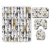 Abstract Art Bathroom Non-Slip And Anti-Mildew Floor Mat Shower Curtain Combination Carpet Couple Human Body