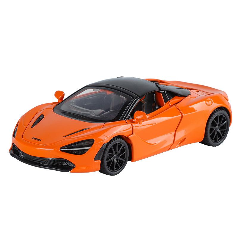 1/32 McLaren 720s Supercar Sports Alloy Diecast Model Car Sound and Light Pull Back Children Toys Cars Birthday Gifts with Kids