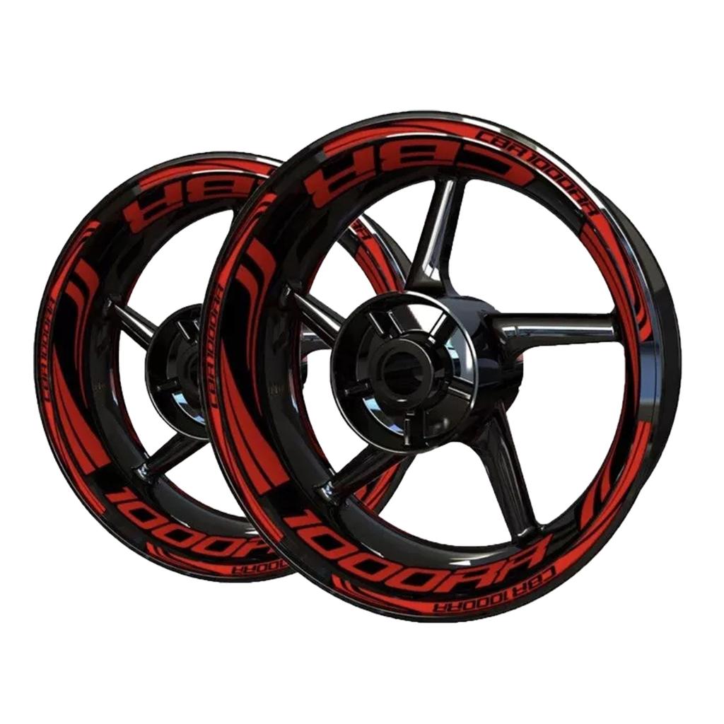 Vinyl HONDA CBR1000RR Wheel Sticker HONDA CBR1000RR Logo Motorcycle Rim Decal Stickers Set 9
