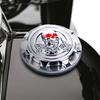 For Harley Sportster XL 1200 883 X48 Dyna Aluminum Fuel Gas Tank Cover Cap 3D Chrome Skull Red Eyes Style