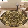 Bohemian Mandala Round Carpet Mat Rug Euro American Stained Glass Floral Medallion Colorful Home Decoration Living Room Bedroom