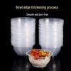ZISIZ Disposable Plastic Round Bowls with Lid