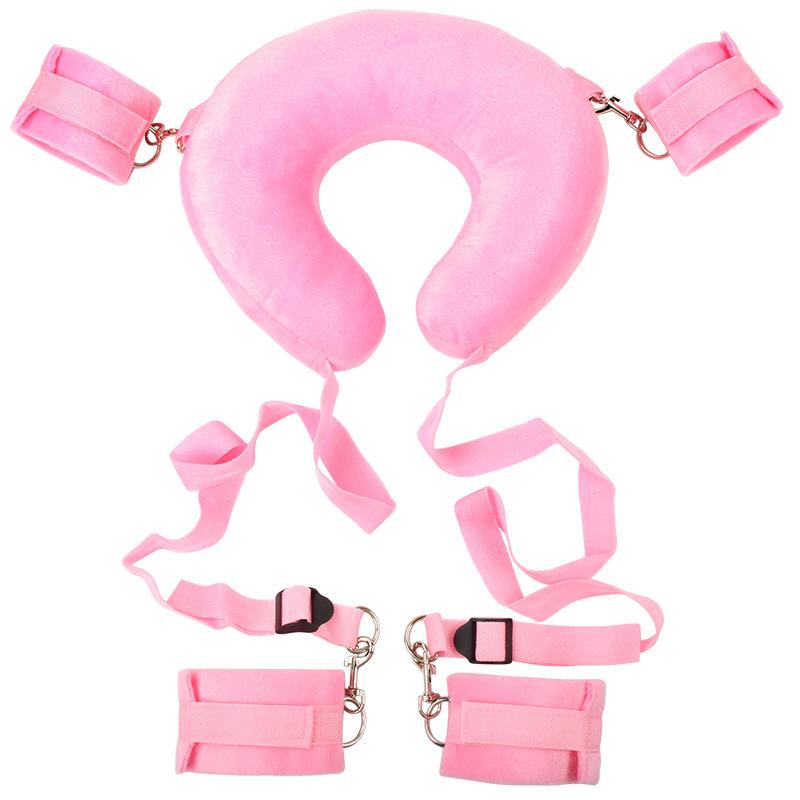 Soft Neck Pillow Open Leg Props Handcuffs Anklecuffs BDSM Bondage Kit Erotic Sex Toys for Couples Women Men Roleplay Adult Games
