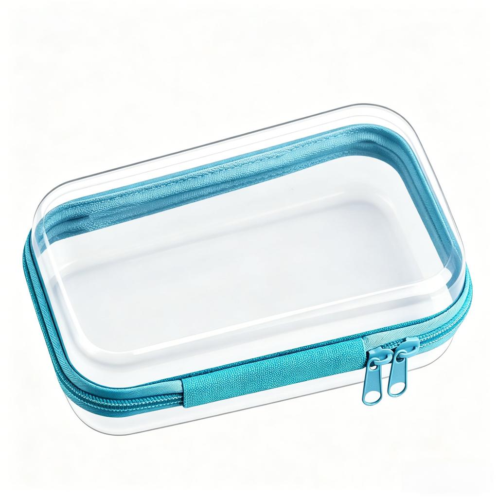 Clear Hard Shell Zipper Case, Clear Zipper Pouches Waterproof Makeup Organizer & Travel Toiletry Bag, Diaper Bag Organizing