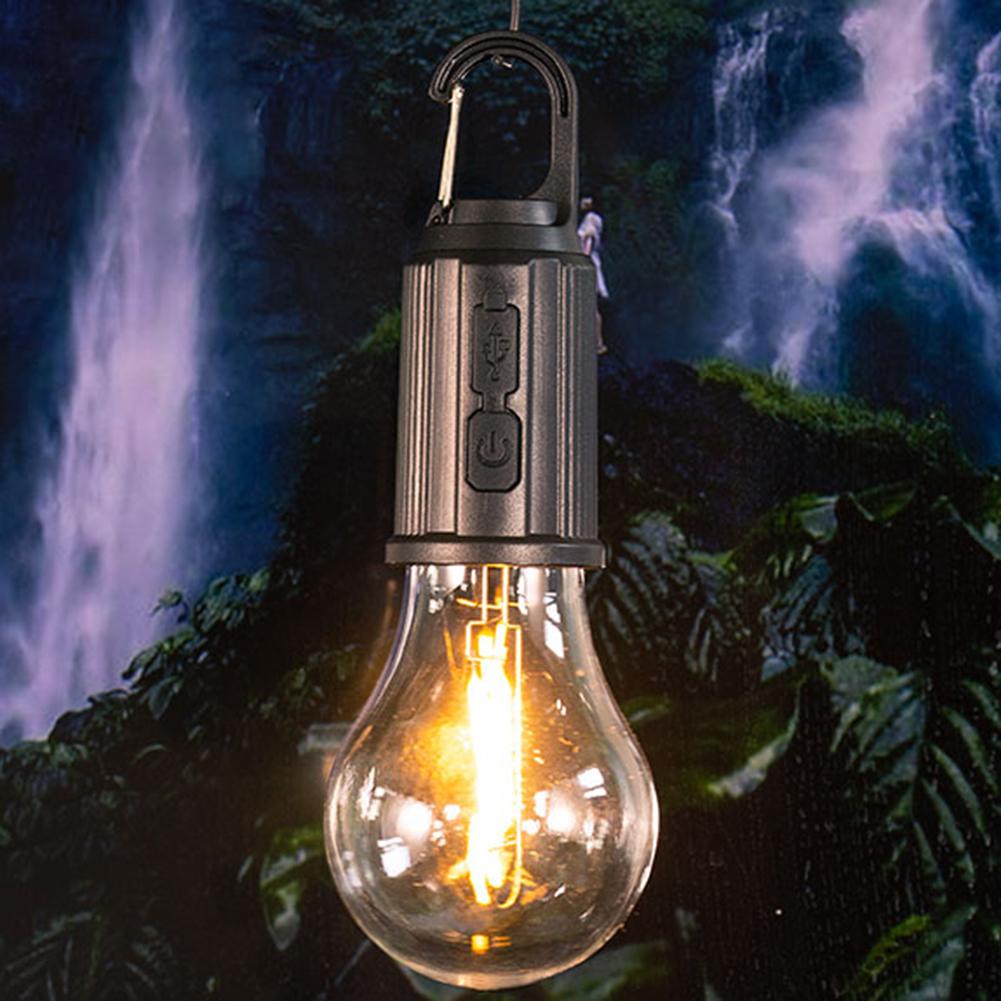 Portable Camping Light 600mAh Outdoor Tent Lamp with Hook Portable Lighting Lantern Type C Charging Waterproof for BBQ Exploring