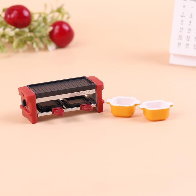 

1:12 Dollhouse Miniture Plastic Barbecue Rack Kitchen Cookware Model Accessories червоний