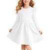 Modisches Mädchen-Langarmkleid für den lässigen Alltagsgebrauch