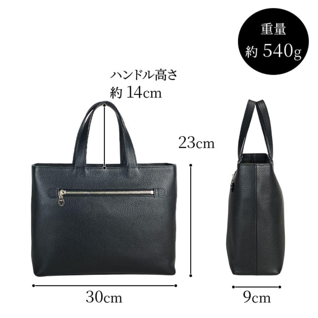 expertly crafted genuine leather tote fits B5 lightweight Himeji grained made in Japan [KAKKOII] Toyooka-made, bag, files, self-standing, (540g),