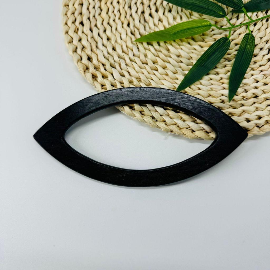 Half-Circular Wooden Ring Handle for Handbag DIY Projects