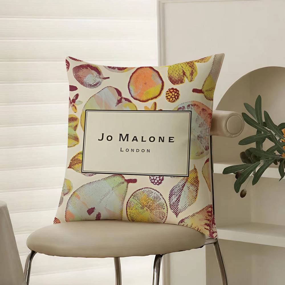 High-end Fragrance Design Print Jo Malone-A Pillow Case Comfort Sofa Bed Silky Elegant Invisible Zipper Decorative Cushion Cover
