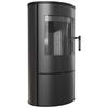 Wood Burning Steel Cast  Stove KRATKI ROLLO 7 kW Ø 150 Black Termotec Lining Set