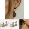European Style Trendy Exaggerated Gold Plated Round Smiley Face Earrings