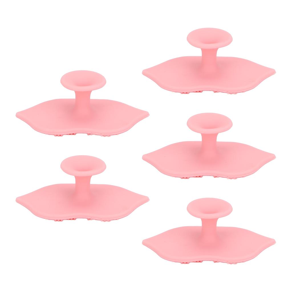 5 PCS Silicone Exfoliating Lip Brushes with Sucking Cup Bendable Soft Lip Scrubbers Deep Cleaning Exfoliating Brush Tool