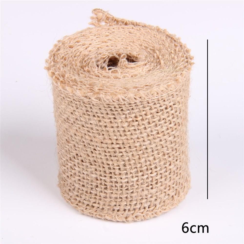 Natürliches handgemachtes Jute-Sackleinenband für DIY Weihnachts- und Hochzeitsdekorationen