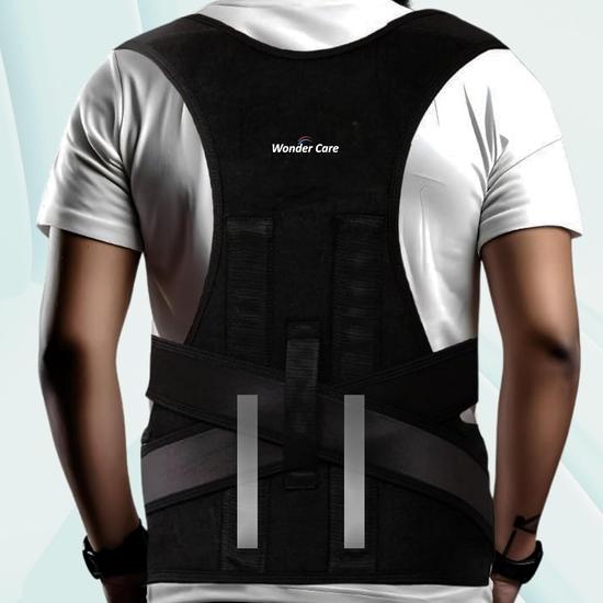 Wonder Care Posture Corrector for Men and Women, Back Support Belt with Metal Inserts, Shoulder Straightener for Upper and Lower Back Pain Relief