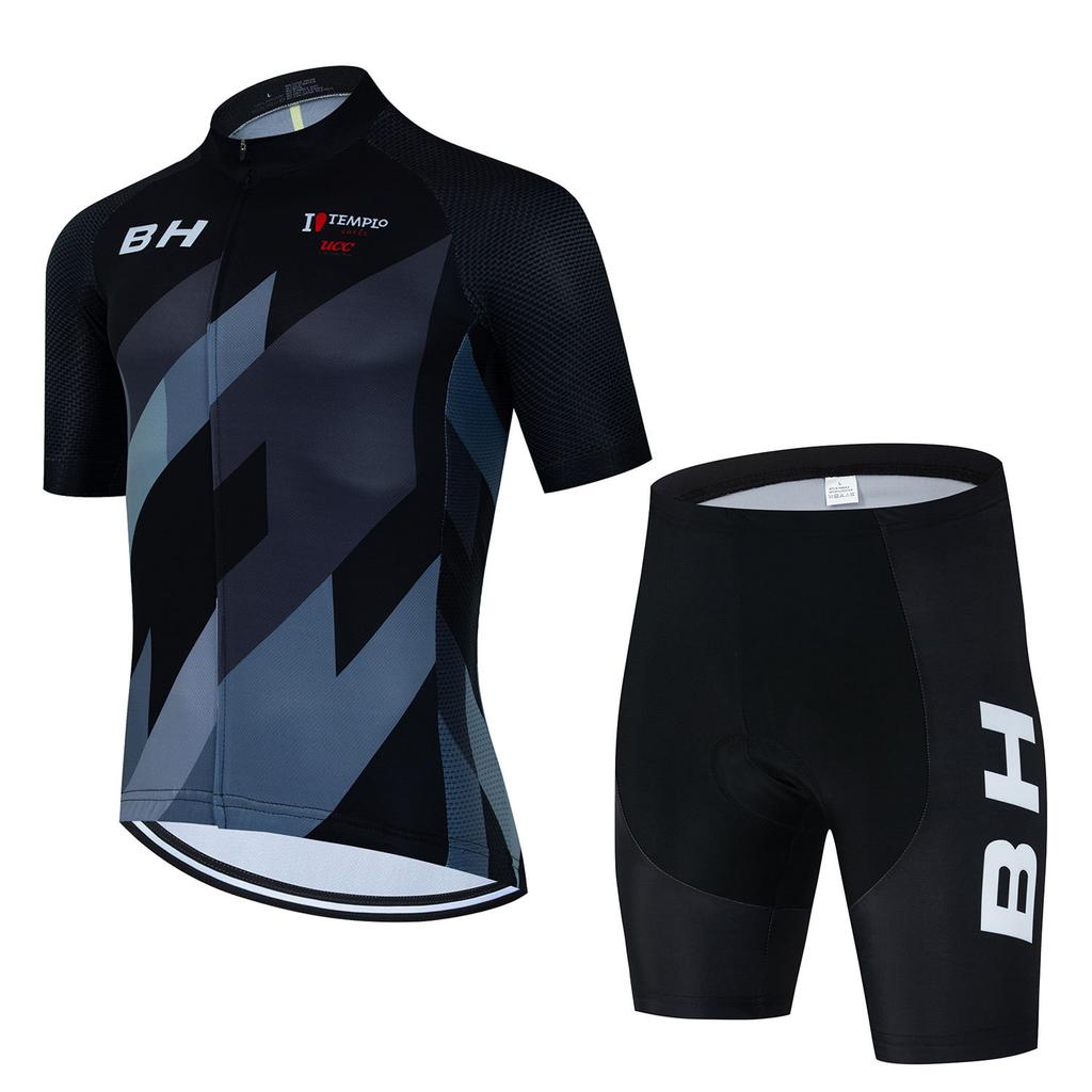 Men's Short-sleeved Cycling Sweatshirt Set New Summer Cycling Suit MTB Breathable, Silicone Cycling Suit 2026 Summer Breathable Cycling Suit Set