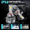 Super Bright H4 Car LED Lights 360W 18000LM Six Copper Tube Hi Lo Beam Decoder Headlights Car Accessories