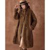 Women's 100% Lambswool Plush Stand-Up Collar Coat