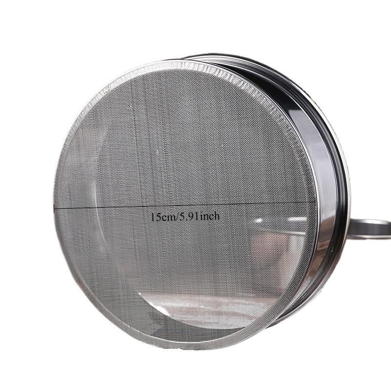 1pc 40/60 Mesh Kitchen Ultrafine Mesh Flour Sifter Professional Round Sieve Stainless Steel Sugar Sieve Cake Baking Strainer