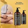 Anti-Cellulite Massage Oil Infused with Collagen & Stem Cells - Natural Cellulite & Stretch Mark Treatment - Firming Body Massage Oil, Smooth & Improv