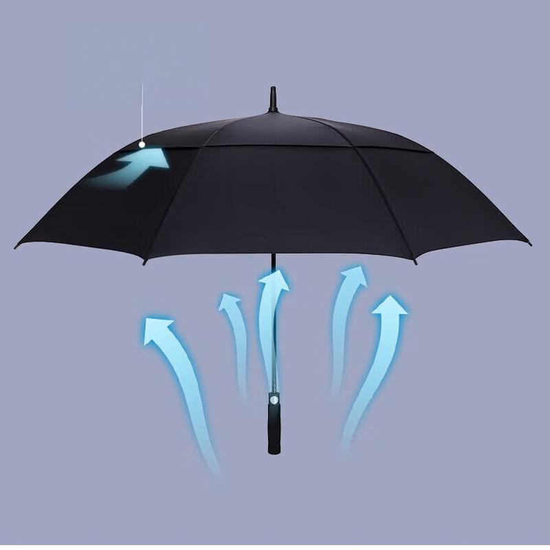 OIMG Halbautomatischer winddichter gerader Regenschirm mit Hülle (2er-Pack)