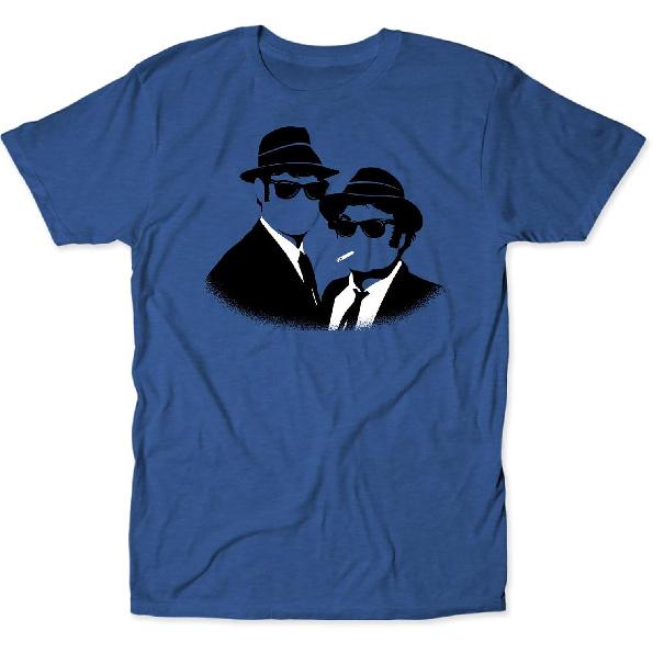 Blues Bros T-Shirt – Dan Aykroyd & John Belushi 80s Comedy Movie Tee