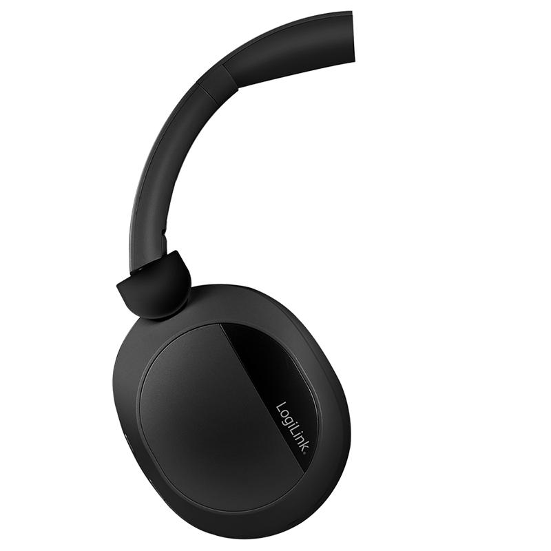 LogiLink Sound Wave Kabellose Kopfhörer mit Mikrofon BT 6.0 ANC On-Ear