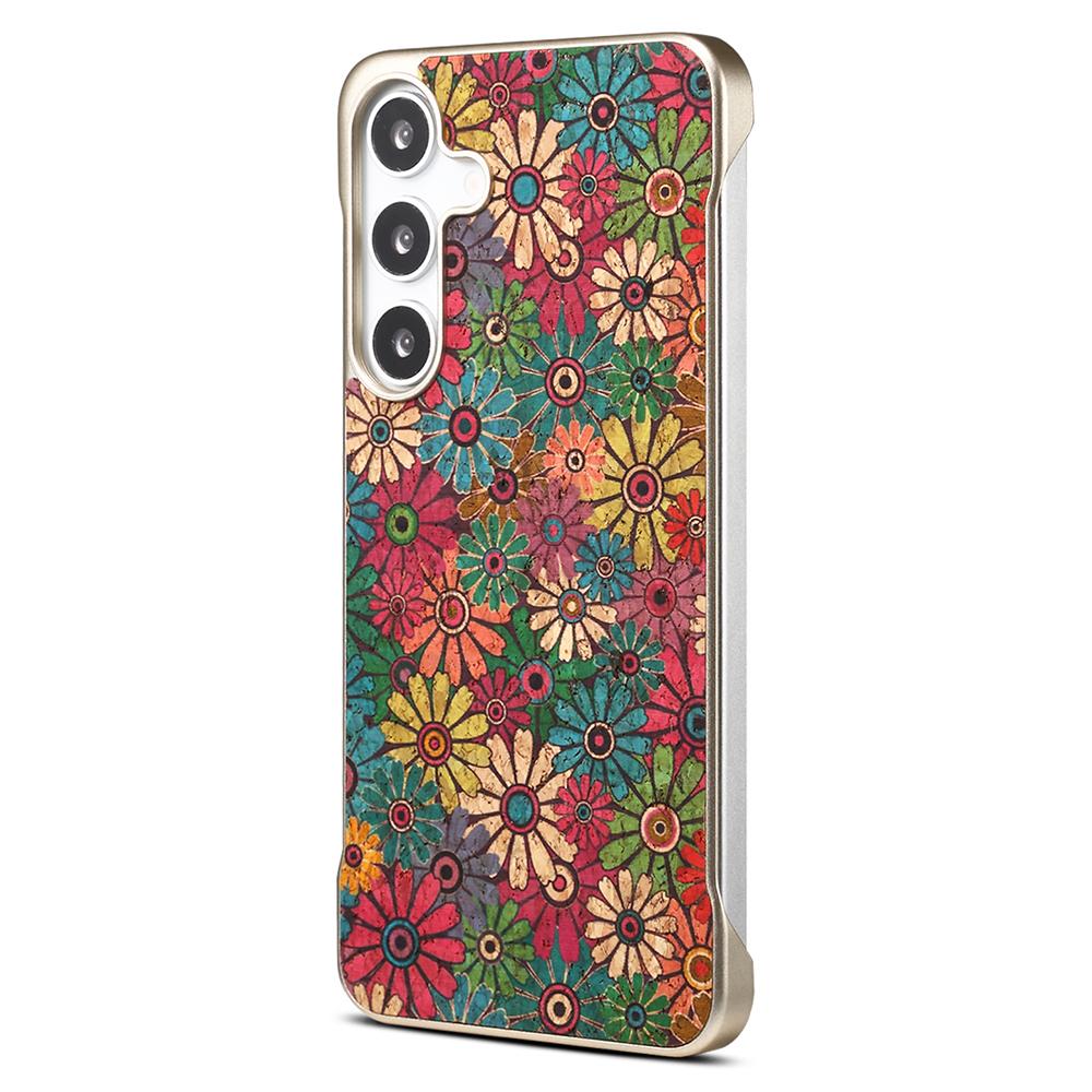 

For Samsung Galaxy S25 Phone Case Compatible with MagSafe Embossed Pattern PC Mobile Cover Sunflower