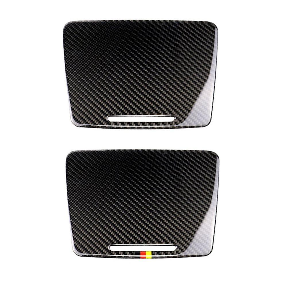 Car Carbon Fiber Interior Water Cup Holder Panel Cover Trim Car Sticker For Mercedes C Class W205 C180 C200 GLC
