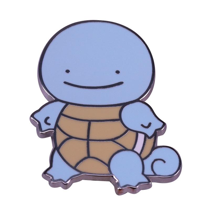 Kawaii Spirit Squirtle Enamel Pins Collect Series Metal Cartoon Brooch Backpack Hat Bag Collar Lapel Badges