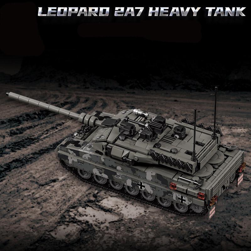 Military WW2 MOC Leopard 2A7 Army Main Battle Tank Soldiers Building Blocks Bricks M1 T90M Tank Set For Children Boys Gifts