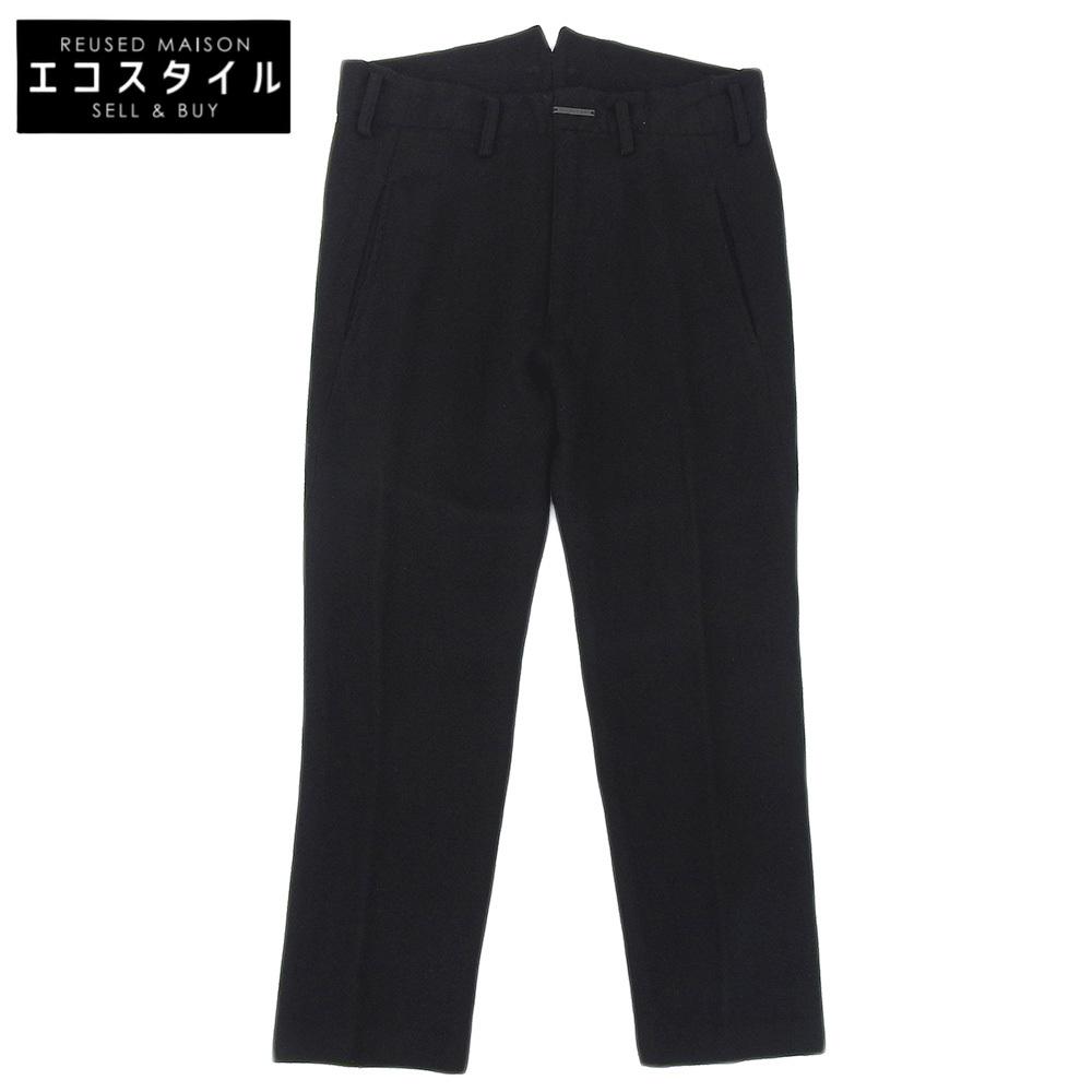 nude:masahiko maruyama Linen x Wool Center Press Pants Bottoms Men's Black 1 NH-1240 Bottoms 1 blackUsed