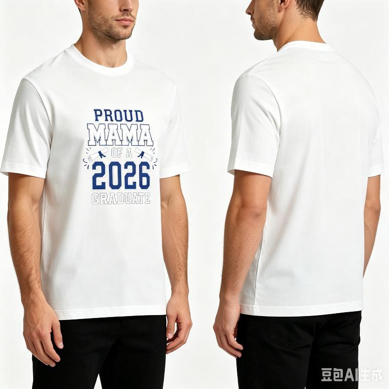 Proud Mama Of A 2026 Graduate Tshirt Family Graduation Gift Graphic Tee Casual Top For Unisex
