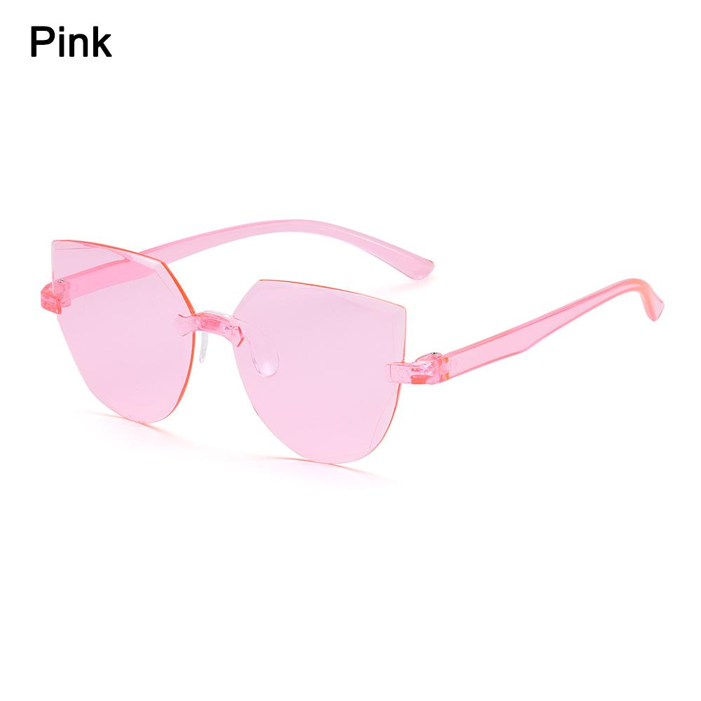 1pc UV400 Protection Square Rimless Sunglasses Women Tinted Frameless Eyewear Summer Vintage Transparent Gradient Sun Glasses