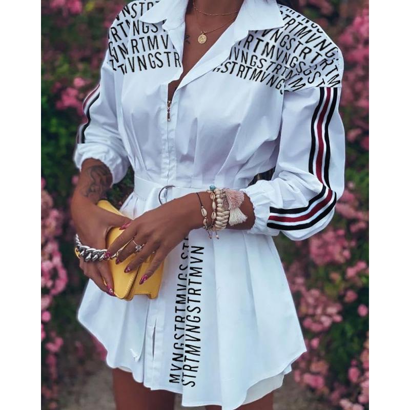 

Autumn And Winter Lantern Sleeves Splicing Pleated Zipper Dress Short Sleeves XXL