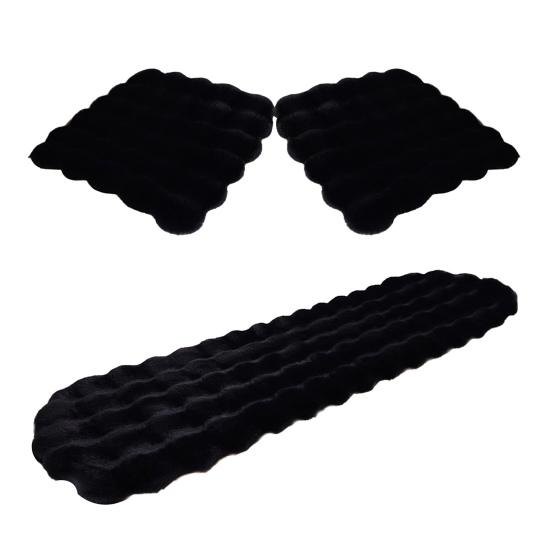 3Pcs Car Seat Cushion Fluffy Vehicle Seat Cover Plush Fleece Thickened Warm Auto Chair Pad