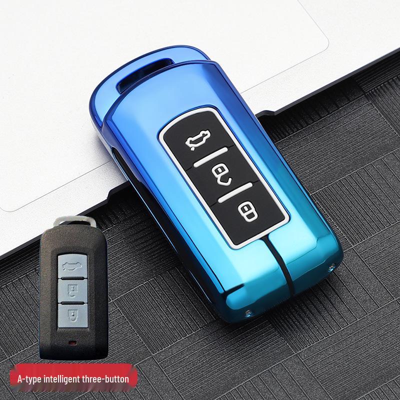 Mitsubishi Key Case for 2021 Outlander, Eclipse Cross, Pajero Sport, ASX: Men's Car Shell & Buckle Modification