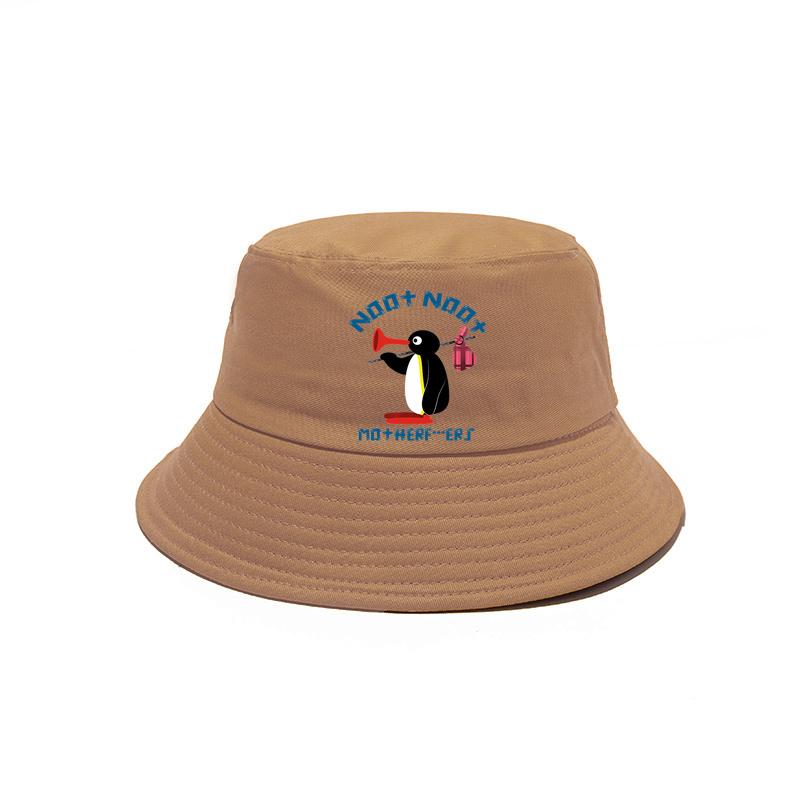 Noot Noot Pingu Cappelli Panama Nuovi Cotone da Esterno Cappello a Secchiello Pingu Arrabbiato Estivo Fresco Cappelli da Sole Bob Cappello Pinguino