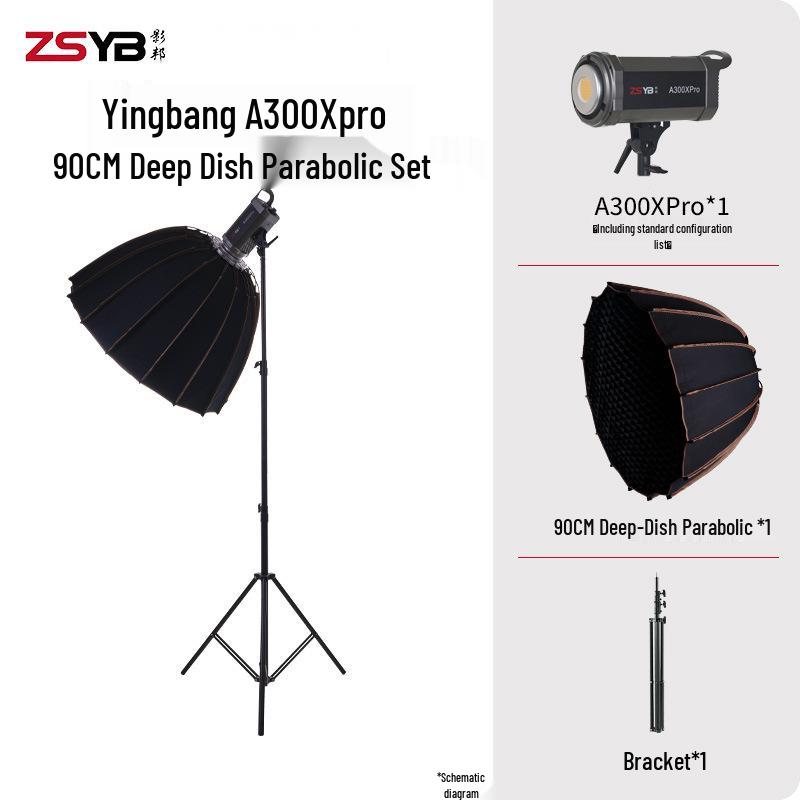 Yingbang 300W Dual Color Live Broadcast Fill Light for Jewelry, Food, and Portrait Photography