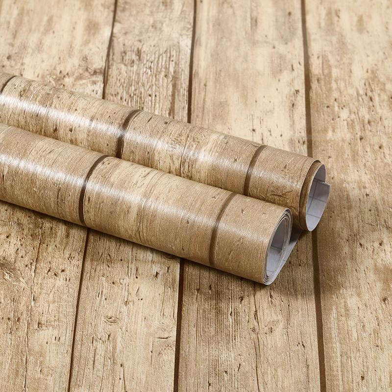 40CM X 3M Furniture Renovation Stickers Self-adhesive Wood Grain Stickers Wallpaper Cabinets Wooden Doors Tabletops Waterproof