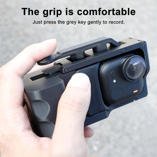 Suport Grip Cameră Acțiune pentru Insta360 Go Ultra Cage Cameră Montură cu Eliberare Rapidă Suport cu Buton Obturator Lanyard Accesorii Cameră Acțiune