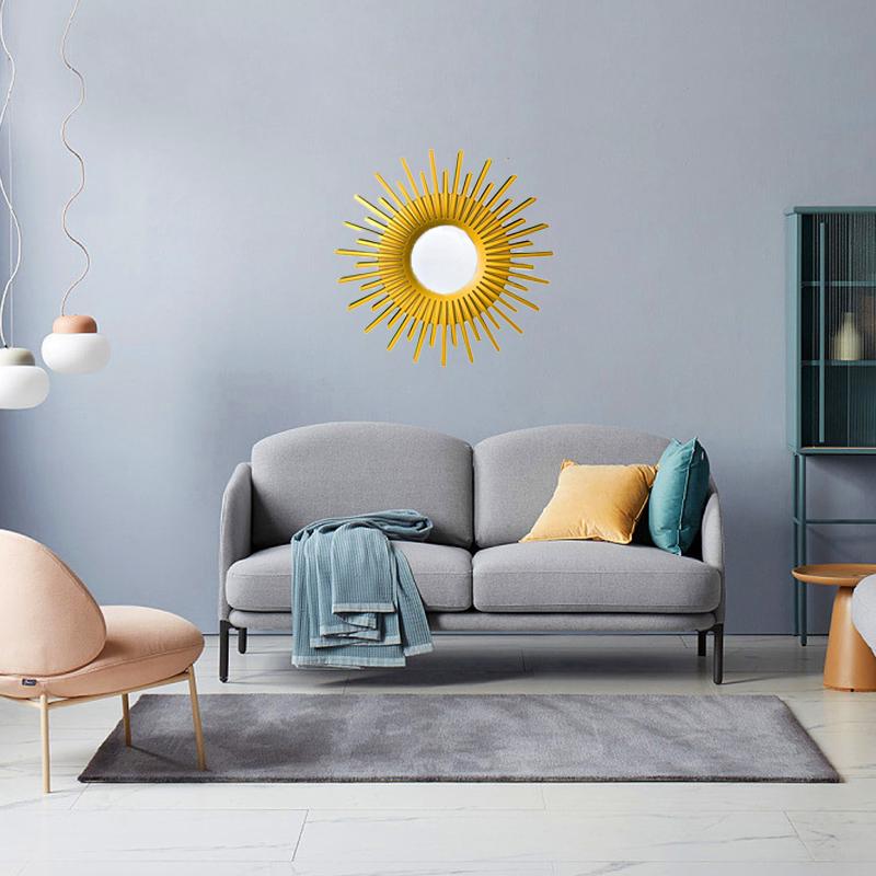 3PC/Set Wall Decor Round Wall Mirror Sets Hanging Mirror Gold Hanging Mirror Living Room Background