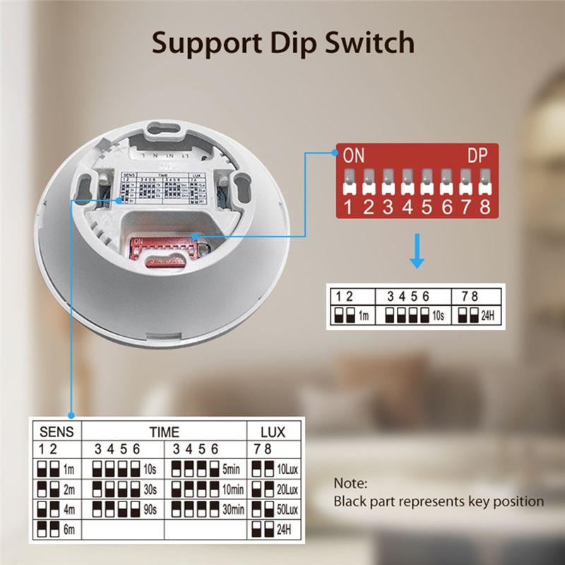 Aug. Human Presence Sensor Smart Motion Sensor Light Switch Bluetooth Millimeter Wave Light Switch B