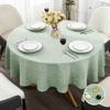Waterproof and Dustproof Round Table Cloth Home Atmosphere Folding and Edging Dining Table Hotel Fashionable and Simple Style