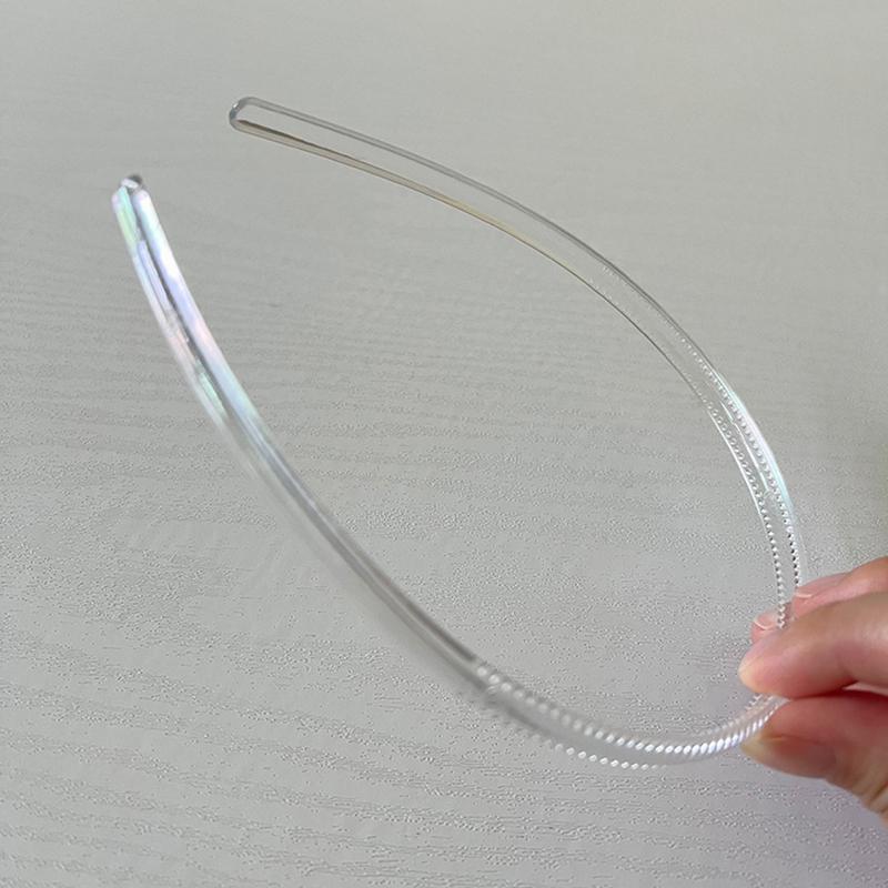 1 ks 8 mm / 12 mm / 20 mm / 25 mm průhledné plastové čelenky se zuby Jednoduché průhledné čelenky pro DIY dámské vlasové doplňky Vlasové obruče