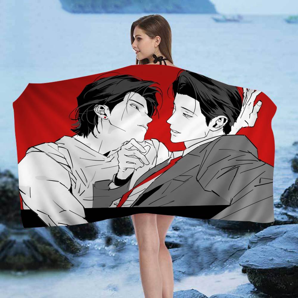 Peace of God bl Anime Microfiber Blanket Quick Drying Beach Towels Oversized Printing Super Absorbent Pool Towel Blanket