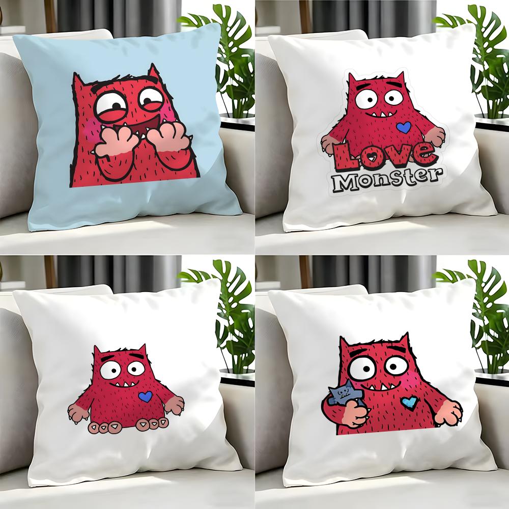 Art LLove Monstered Cushion Cover Cushion Cover Set Pcs X X X Pillowcase Decorative Sofa Home Decor