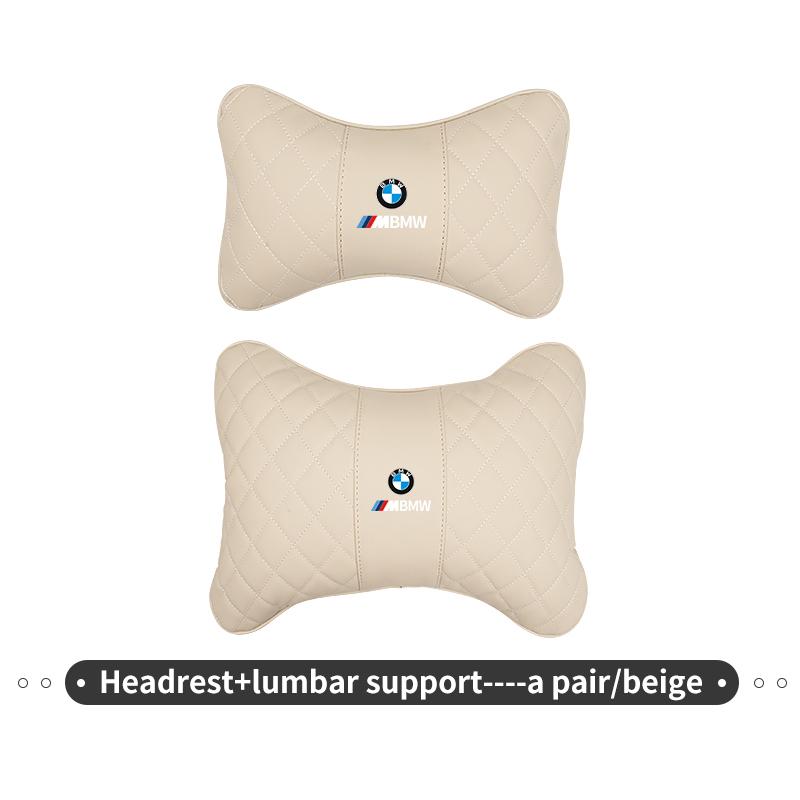 EYAG3 For BMW Leather Car Seat Headrest Lumbar Support Interior Accessories E87 E70 E91 E30 G20 E92 E93 E60 E46 E90 G30 E53 X1